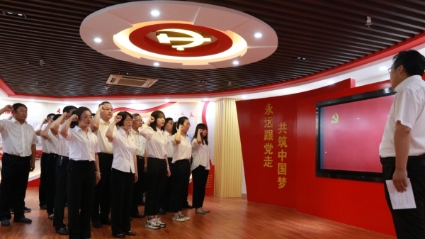 tqb谈球吧开展“迎七一 学党章 重温入党誓词”活动